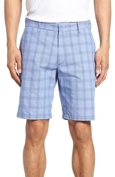 Zachary Prell Antrorse Plaid Shorts In Blue