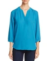 Nydj Pintuck Back Blouse In Tuscan Teal