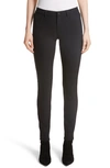 Lafayette 148 Mercer Acclaimed Stretch Mid-rise Skinny Jeans In Black