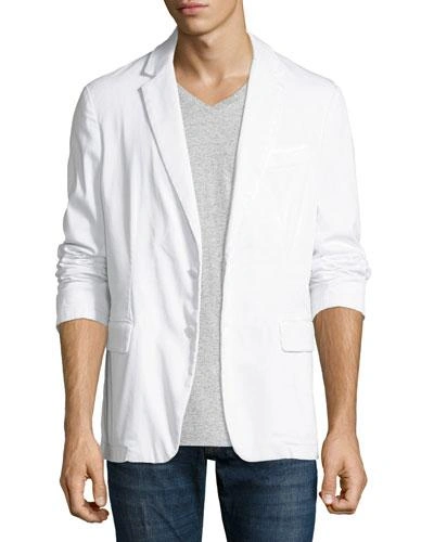 Zachary Prell Anther Tencel-cotton Jacket In White