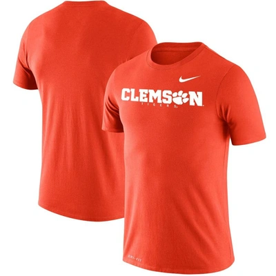 Nike Men's  Orange Clemson Tigers Big And Tall Logo Legend Performance T-shirt