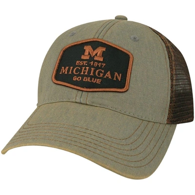 Legacy Athletic Grey Michigan Wolverines Practice Old Favorite Trucker Snapback Hat