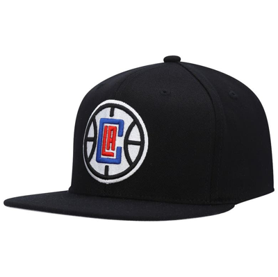 Mitchell & Ness Black La Clippers Downtime Redline Snapback Hat