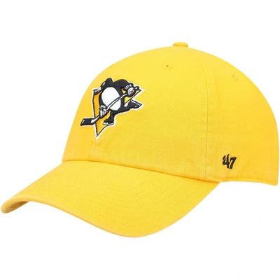 47 ' Gold Pittsburgh Penguins Team Clean Up Adjustable Hat