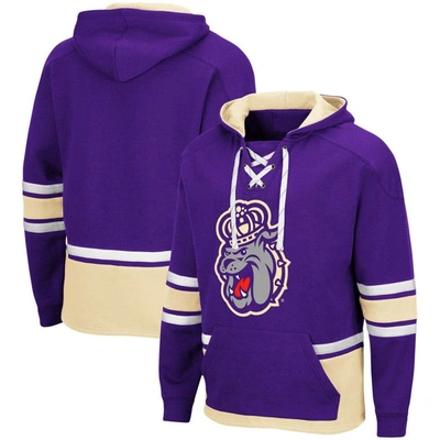 Colosseum Purple James Madison Dukes Lace Up 3.0 Pullover Hoodie