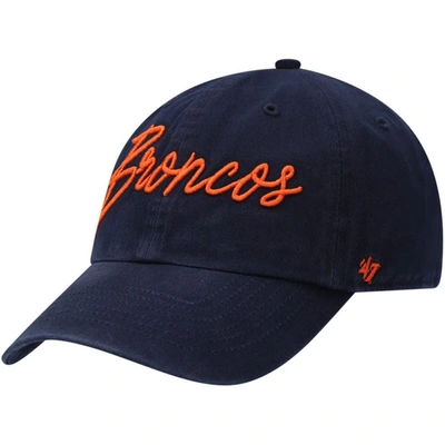 47 ' Navy Denver Broncos Vocal Clean Up Adjustable Hat
