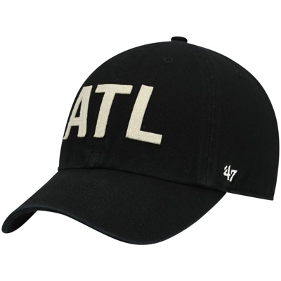 47 ' Black Atlanta Falcons Finley Clean Up Adjustable Hat