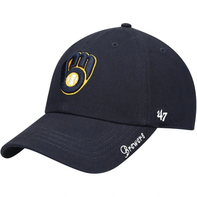 47 ' Navy Milwaukee Brewers Team Miata Clean Up Adjustable Hat