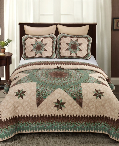 American Heritage Textiles Sea Breeze Star Quilt 3 Piece Set, King In Multi