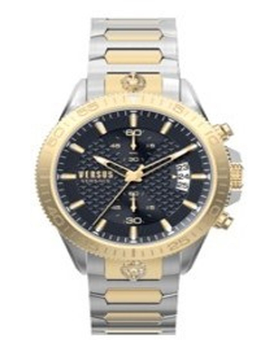 Versus Dtla Multifunction Bracelet Watch, 46mm In Blue/gold