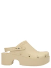 Xocoi Beige Recycled Rubber Clogs With Logo In Sand