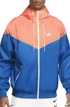 Nike Sportswear Windrunner Jacket In Signal Blue/ Crimson/ Sail