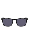 Nike Sky Ascent 55mm Rectangular Sunglasses In Black/dark Grey