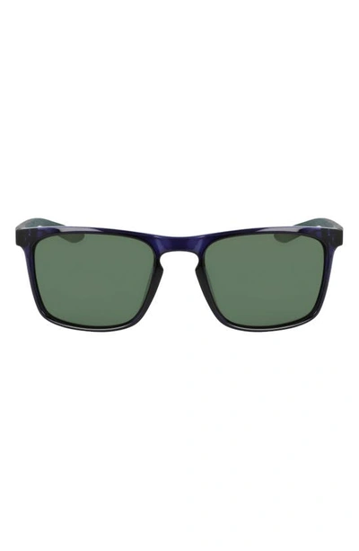 Nike Sky Ascent 55mm Rectangular Sunglasses In Concord/green