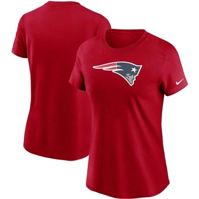 Nike Red New England Patriots Logo Essential T-shirt