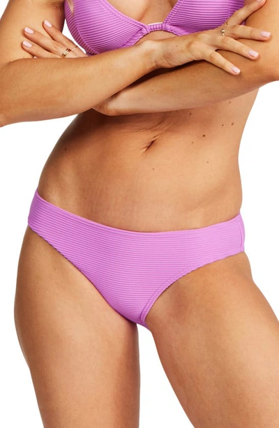 Billabong Sea Through Me Tan Lines Lowrider Bikini Bottoms In Bright Orchid