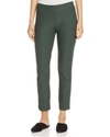 Eileen Fisher Washable Crepe Slim-leg Ankle Pants, Regular & Petite In Deep Hemlock