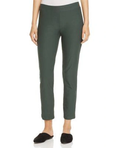 Eileen Fisher Washable Crepe Slim-leg Ankle Pants, Regular & Petite In Deep Hemlock