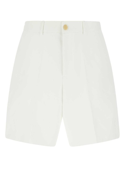 Alexander Mcqueen High-waisted Shorts Made Of Cotton In White