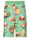 Moschino Food Print Shorts In Green