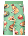 Moschino Cotton Bermuda In Green