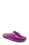 Aerosoles Bowie Bow Mule In Fuchsia Pink Leather