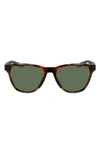 Nike Maverick Rise 56mm Tea Cup Sunglasses In Tortoise/green