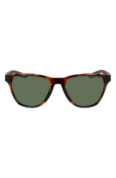 Nike Maverick Rise 56mm Tea Cup Sunglasses In Tortoise/green