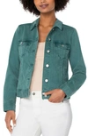 Liverpool Classic Denim Jacket In Shale Green
