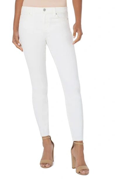 Liverpool Los Angeles Piper Hugger Ankle Skinny Jeans In Porcelain