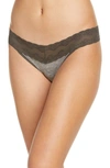 Natori Bliss Perfection Thong In Heather Grey Print