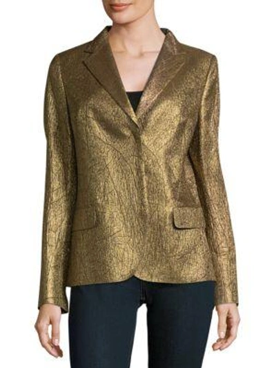 Akris Bavaria Blazer In Gold