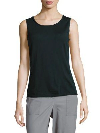 Lafayette 148 Wool Tank Top In Petrol