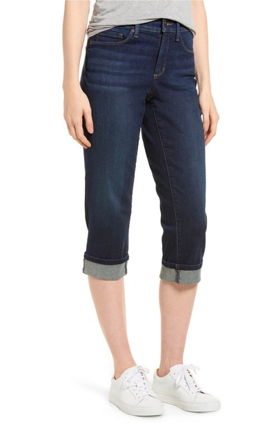 Nydj Marilyn Cropped Denim Jeans With Rolled Cuffs In Bezel