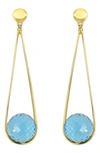 Dean Davidson Ipanema Blue Topaz Earrings In Blue Topaz/gold