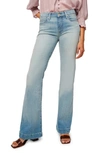 7 For All Mankind Dojo Tailorless Flare Leg Jeans In Blue