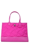Kurt Geiger Quilted Shopper Bag In Bright Pink