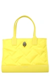 Kurt Geiger Recycled Quilted Small Shopper In Yellow