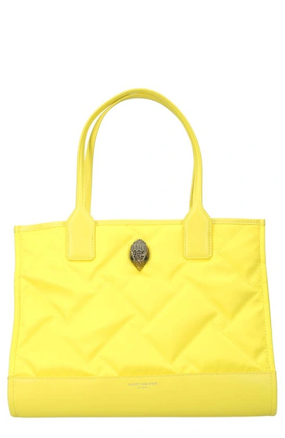 Kurt Geiger Recycled Quilted Small Shopper In Yellow