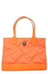 Kurt Geiger Recycled Quilted Small Shopper In Orange