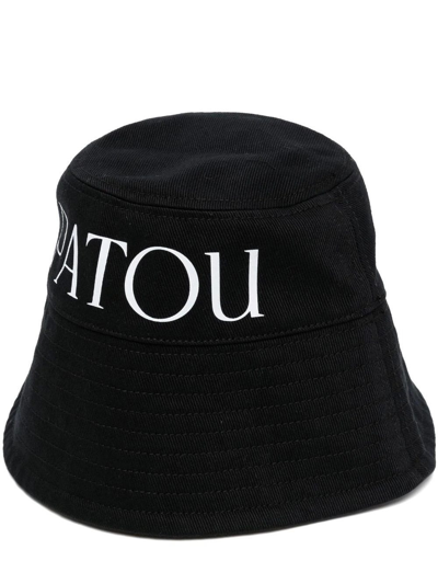 Patou Logo-print Bucket Hat In Nero