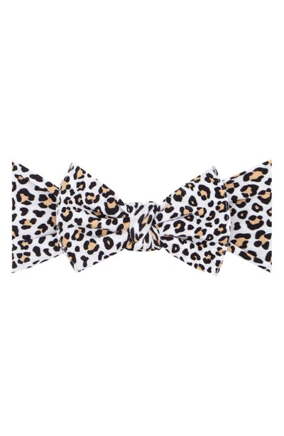 Baby Bling Babies' Print Knot Headband In Black White Leo Le
