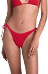 Bound By Bond-eye The Serenity Side Tie Bikini Bottoms In Baywatch Red