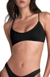 Bound By Bond-eye The Selena Rib Bikini Top In Black