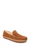 Minnetonka Terese Genuine Shearling Loafer In Brown