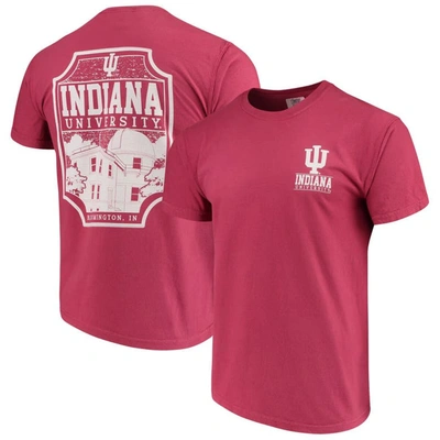 Image One Crimson Indiana Hoosiers Comfort Colors Campus Icon T-shirt