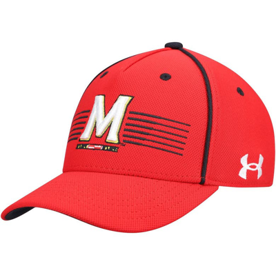 Under Armour Kids' Youth  Red Maryland Terrapins Blitzing Accent Performance Adjustable Hat