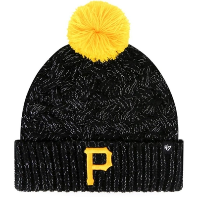 47 ' Black Pittsburgh Pirates Knit Cuffed Hat With Pom