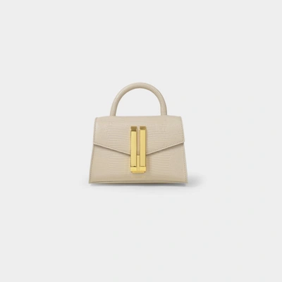 Nano Montreal Leather Top Handle Bag In Beige