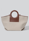 Hereu Cala Large Canvas Tote Bag In Brown